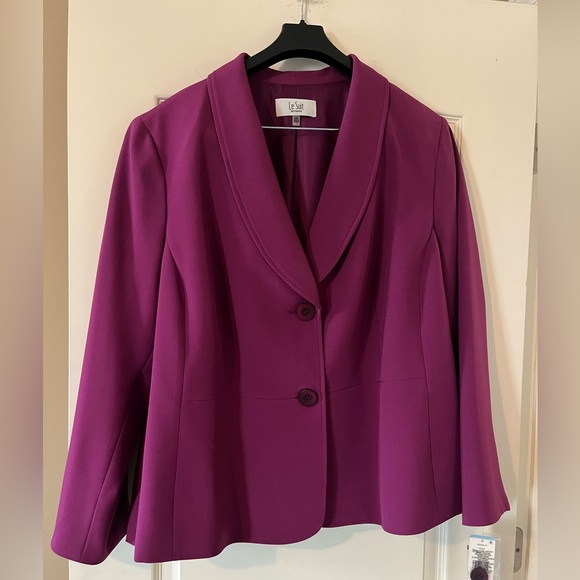 NEW! Le Suit Jacket & Skirt, Fuchsia, Designer Women’s Size 20W - Picture 3 of 16